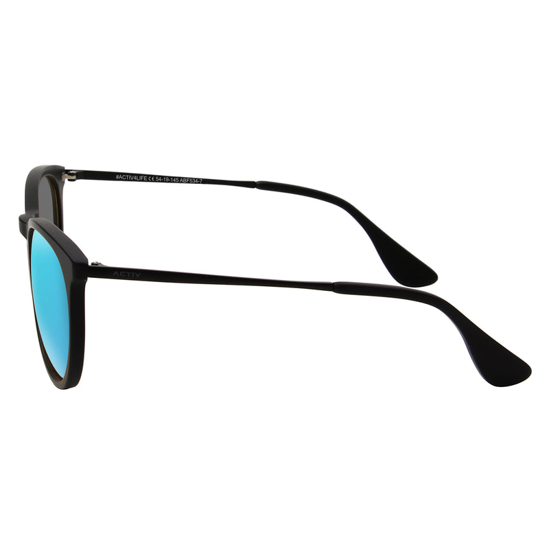 T2B Matte Black with Blue Mirror Lens