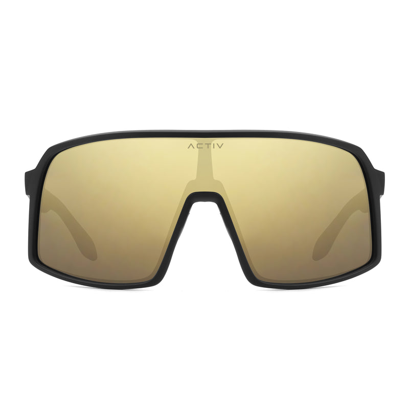 ACTIV AERO  - Matte Black with Gold Mirror Lens