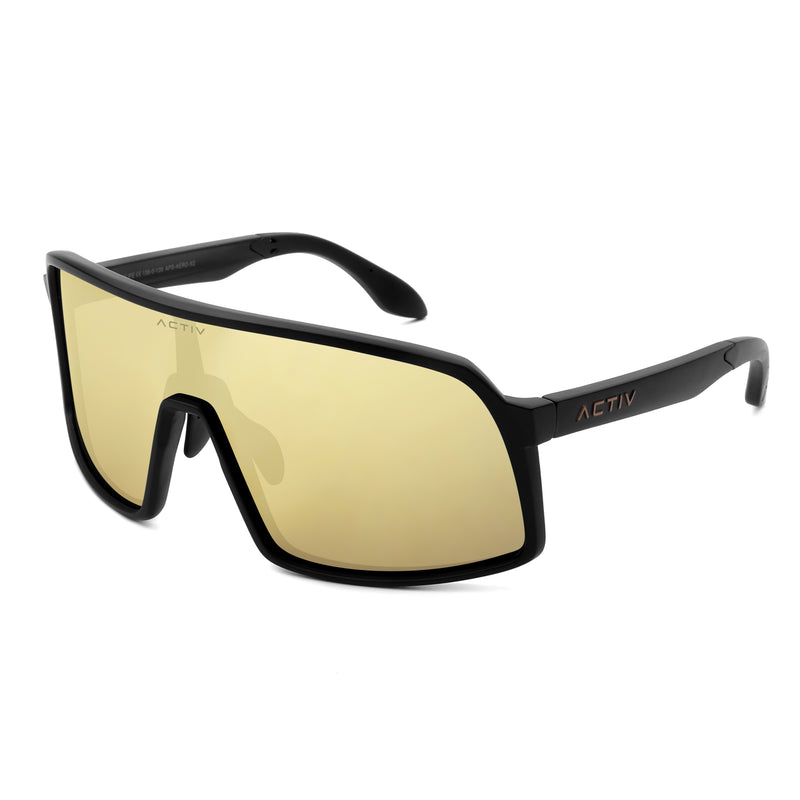 ACTIV AERO  - Matte Black with Gold Mirror Lens