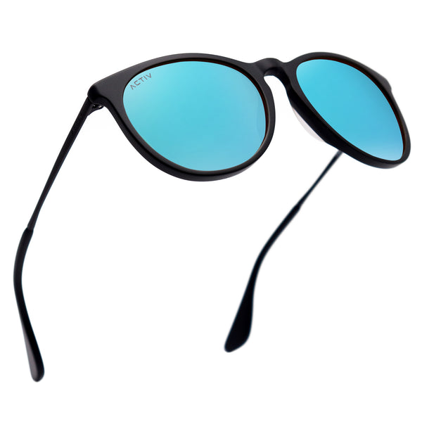 T2B Matte Black with Blue Mirror Lens